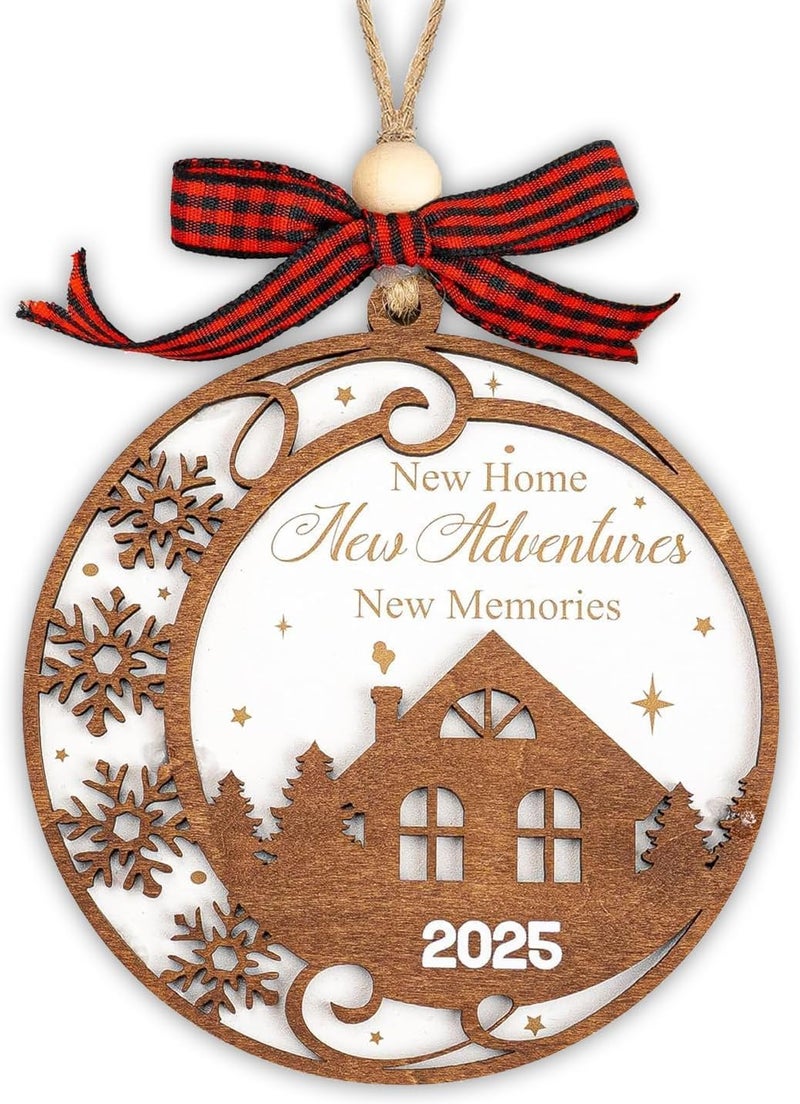 NELXI New Home Christmas Ornament 2025, Our First Home Ornament 2025, Neighbor Idea, Housewarming Ornament for New Homeowners, First Christmas in New House Keepsake - Image 1